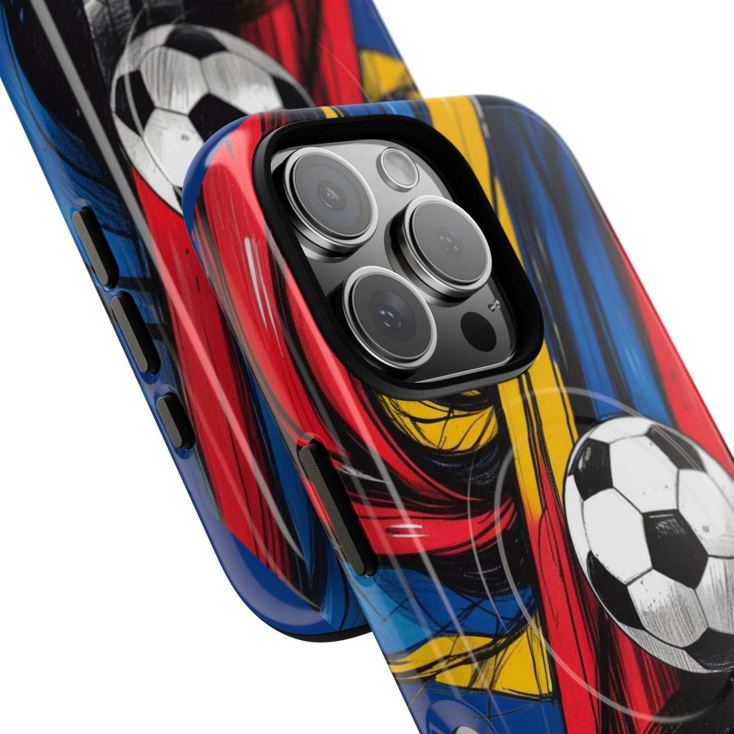 Tough Magnetic Case For iPhone Fun Soccer Ball Pattern Design for Soccer Lovers