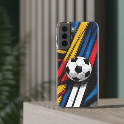 Clear Soccer Flex Case For Samsung Galaxy