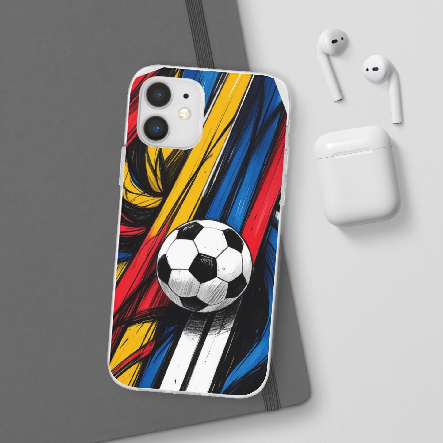 Clear Soccer Flex Case For iPhone