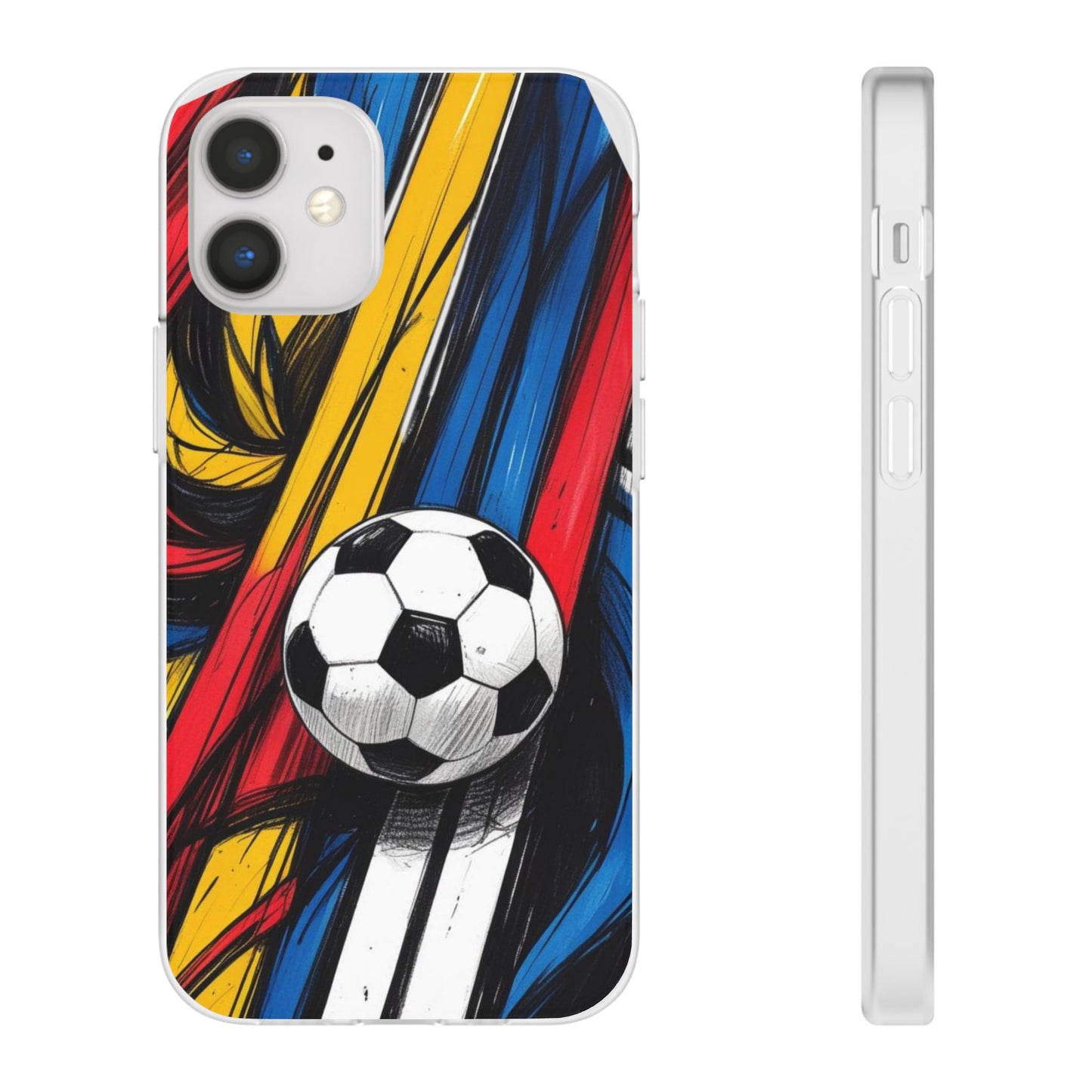 Clear Soccer Flex Case For iPhone