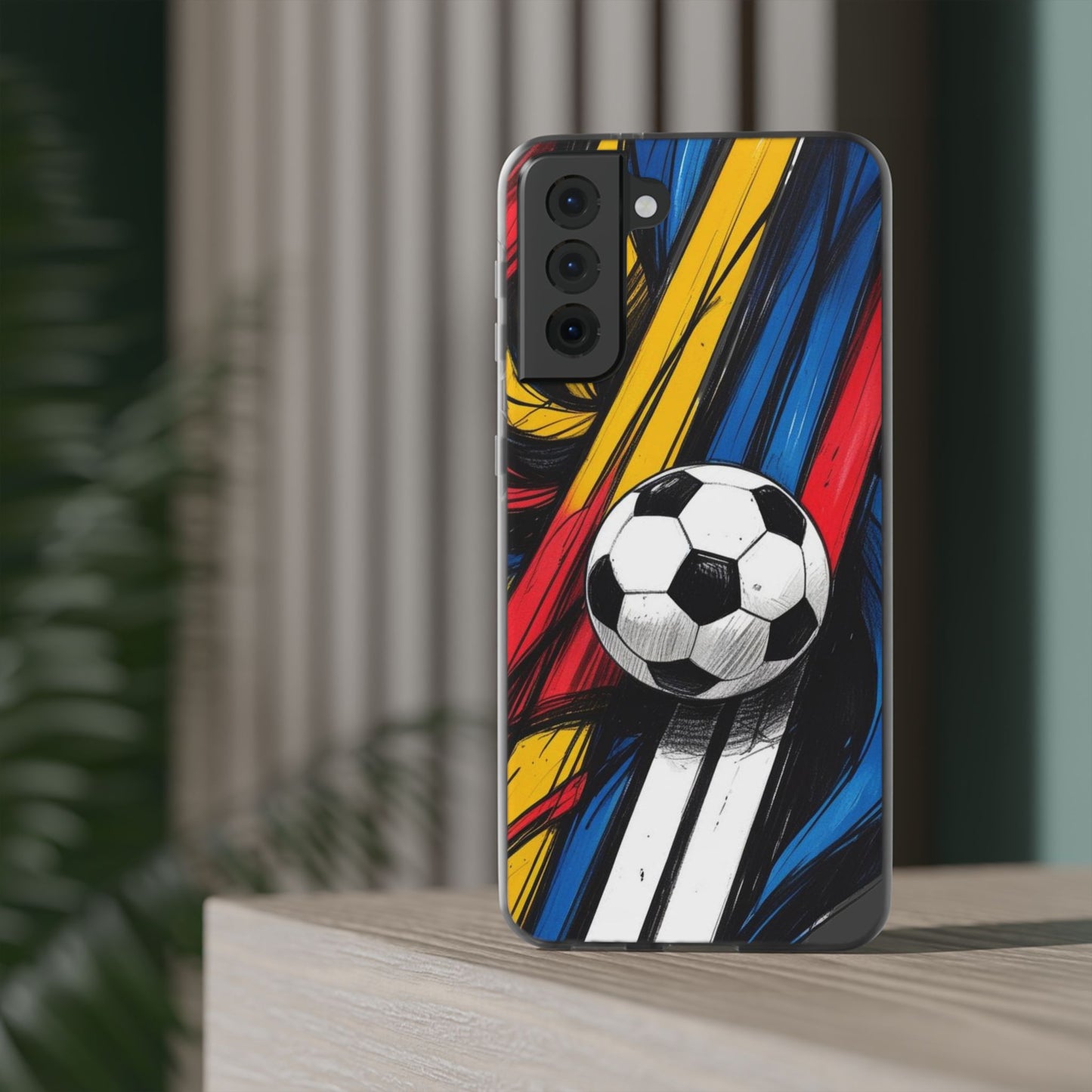 Clear Soccer Flex Case For Samsung Galaxy