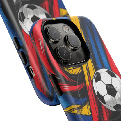 Tough Magnetic Case For iPhone Fun Soccer Ball Pattern Design for Soccer Lovers