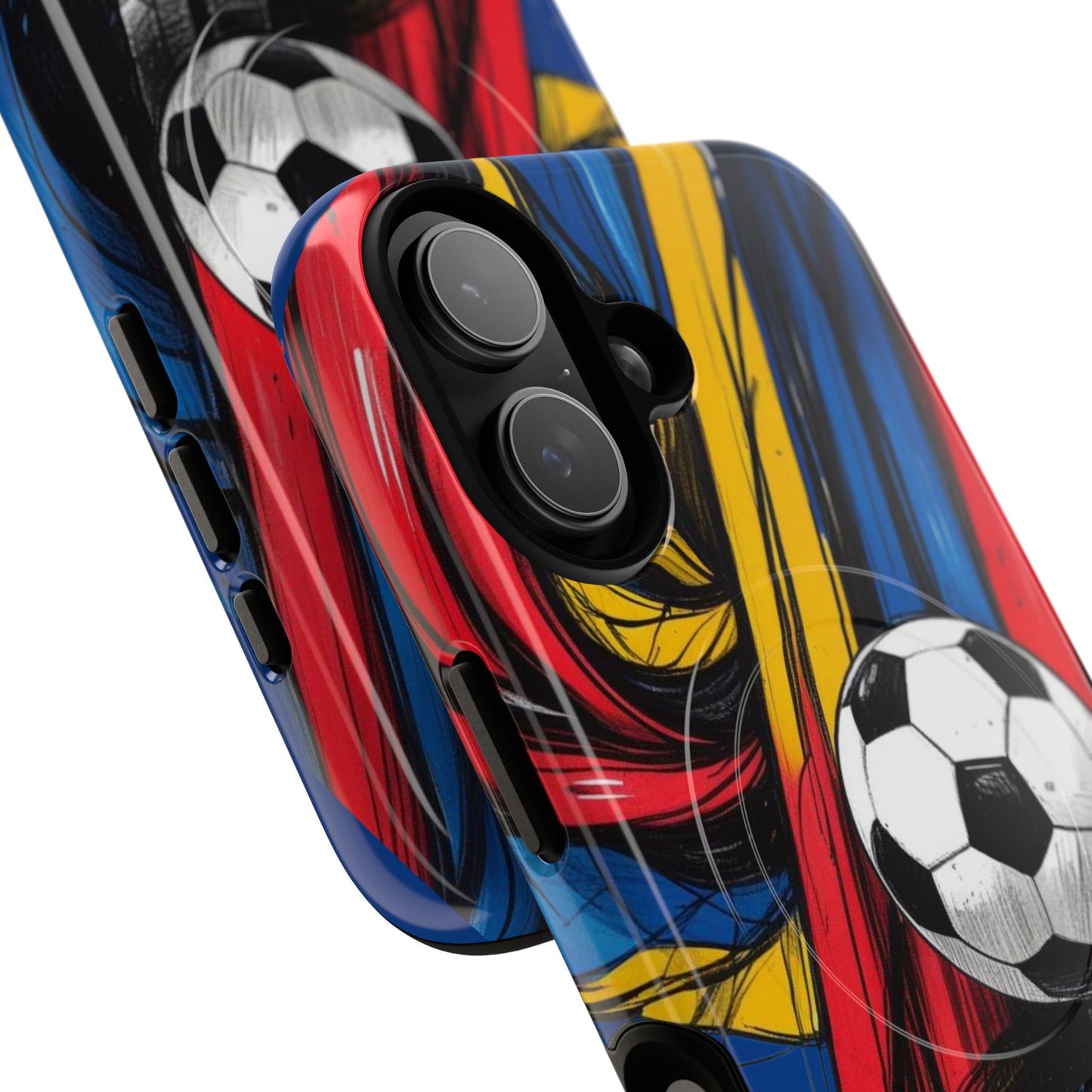 Tough Magnetic Case For iPhone Fun Soccer Ball Pattern Design for Soccer Lovers