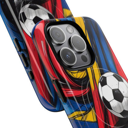 Tough Magnetic Case For iPhone Fun Soccer Ball Pattern Design for Soccer Lovers