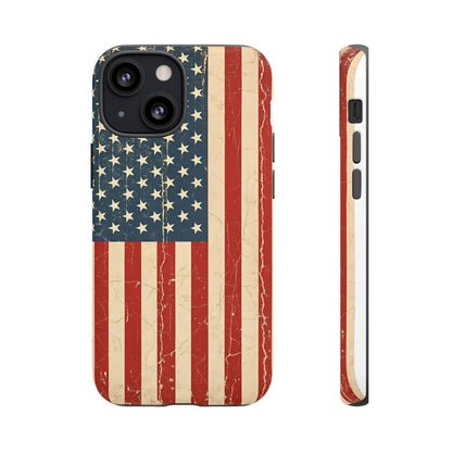 Vintage American Flag Phone Case — Patriotic Tough Case