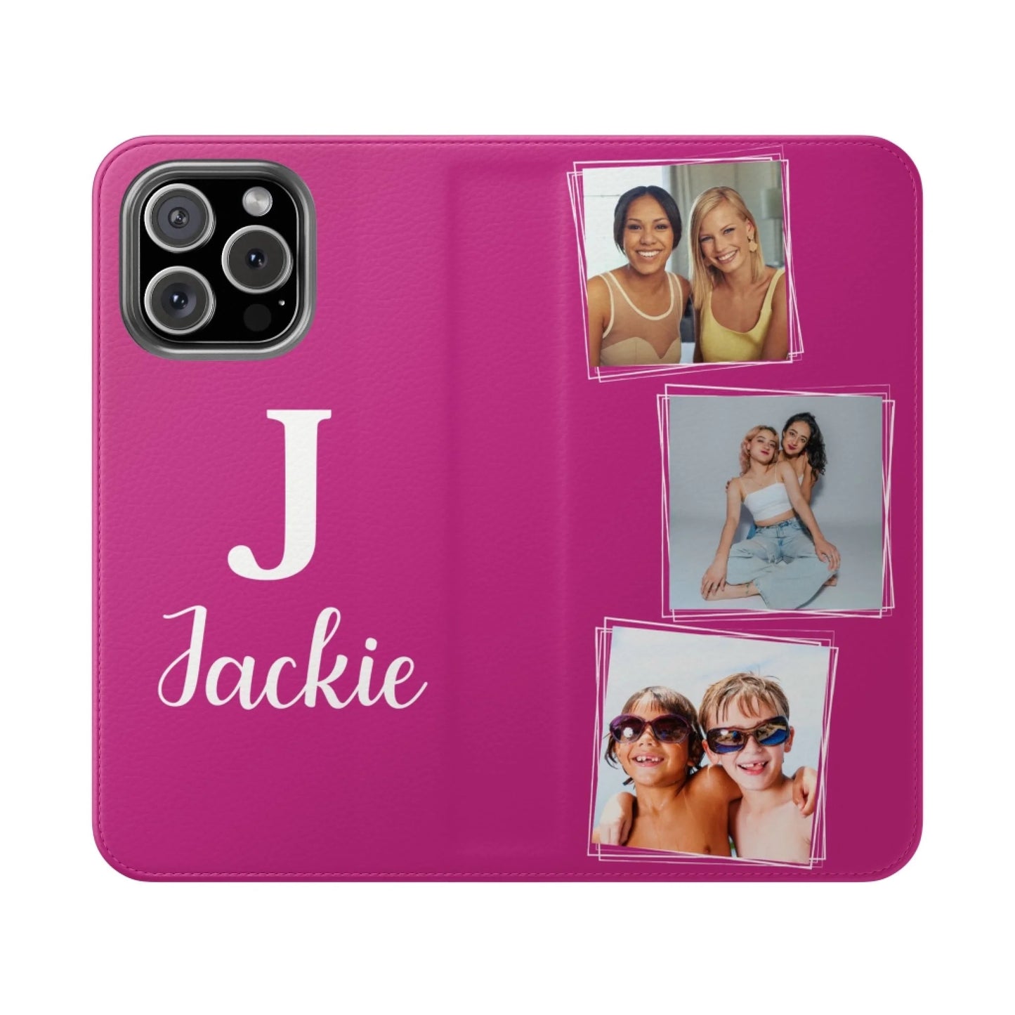 Printify Mocky iPhone Flip 3 Photos(Pink)