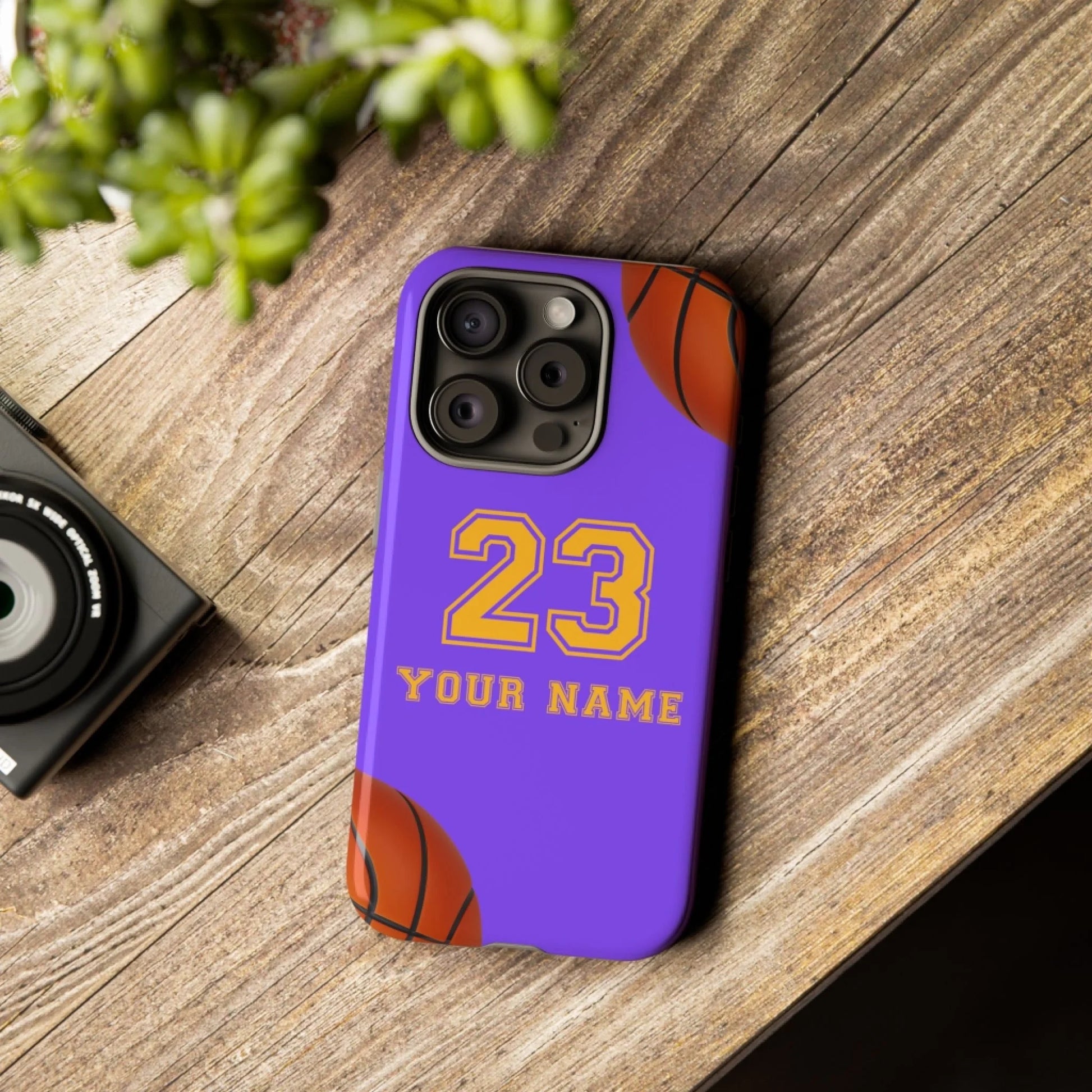 Printify Basketball Tough Case iPhone Purple 2