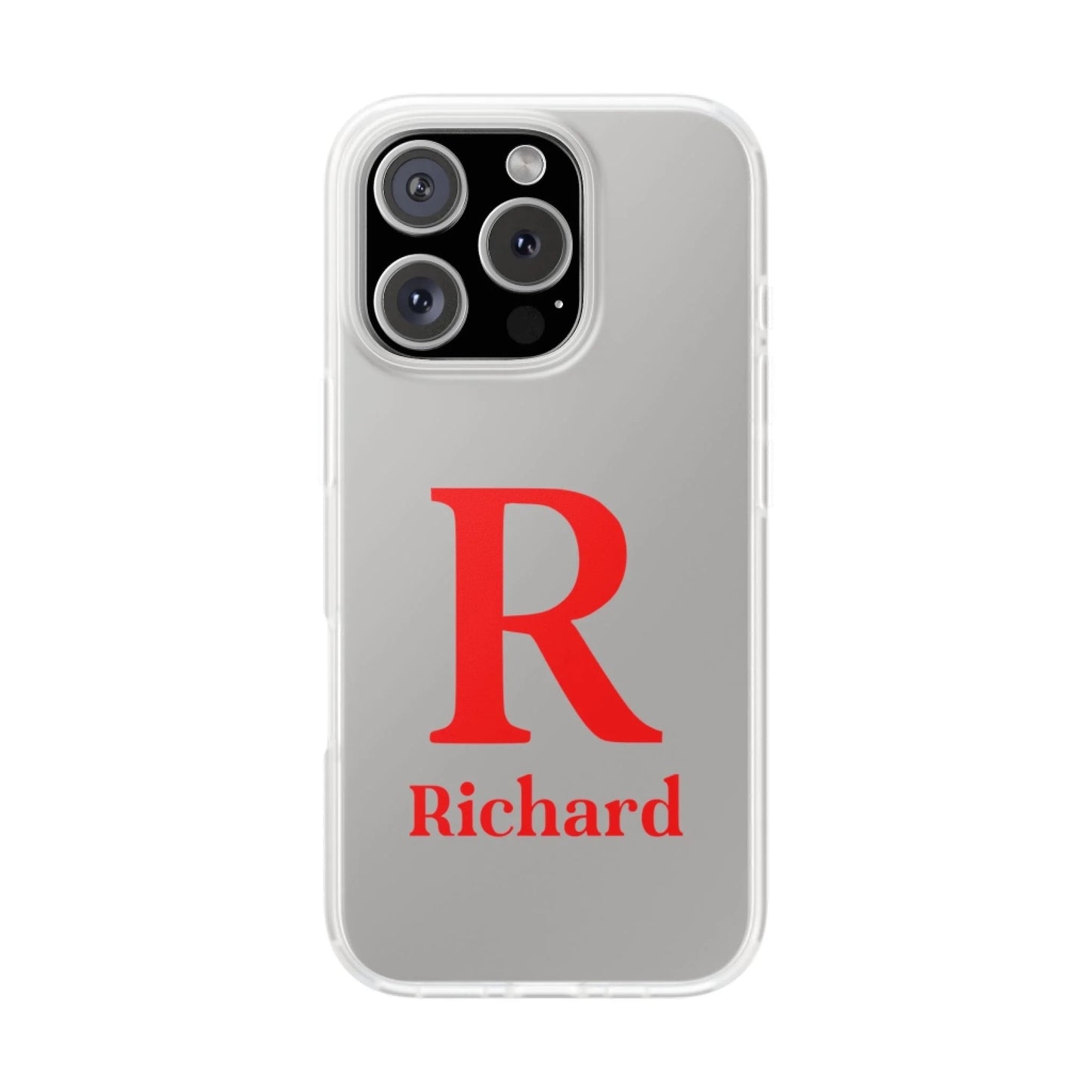 Personalized iPhone 16 Flexi Case Transparent