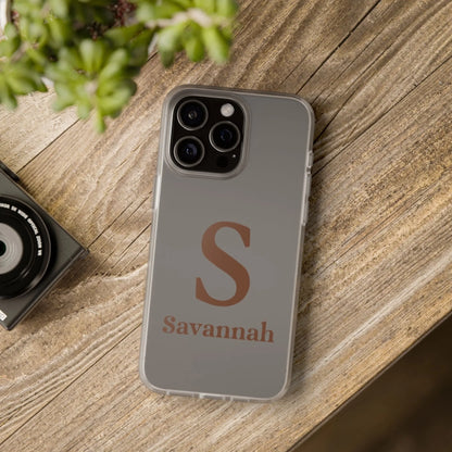 Personalized iPhone 16 Flexi Case Transparent