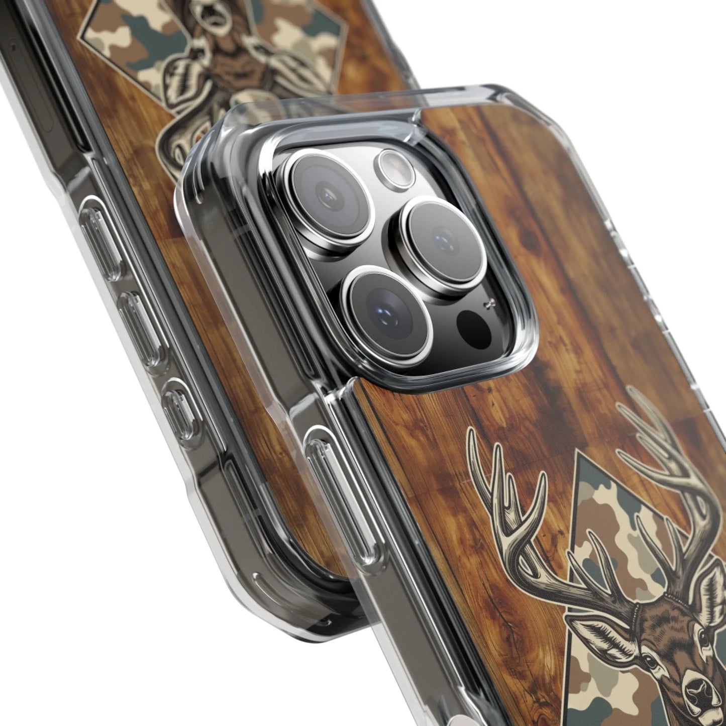 Printify Deer Tough Clear Mag Safe iPhone 4