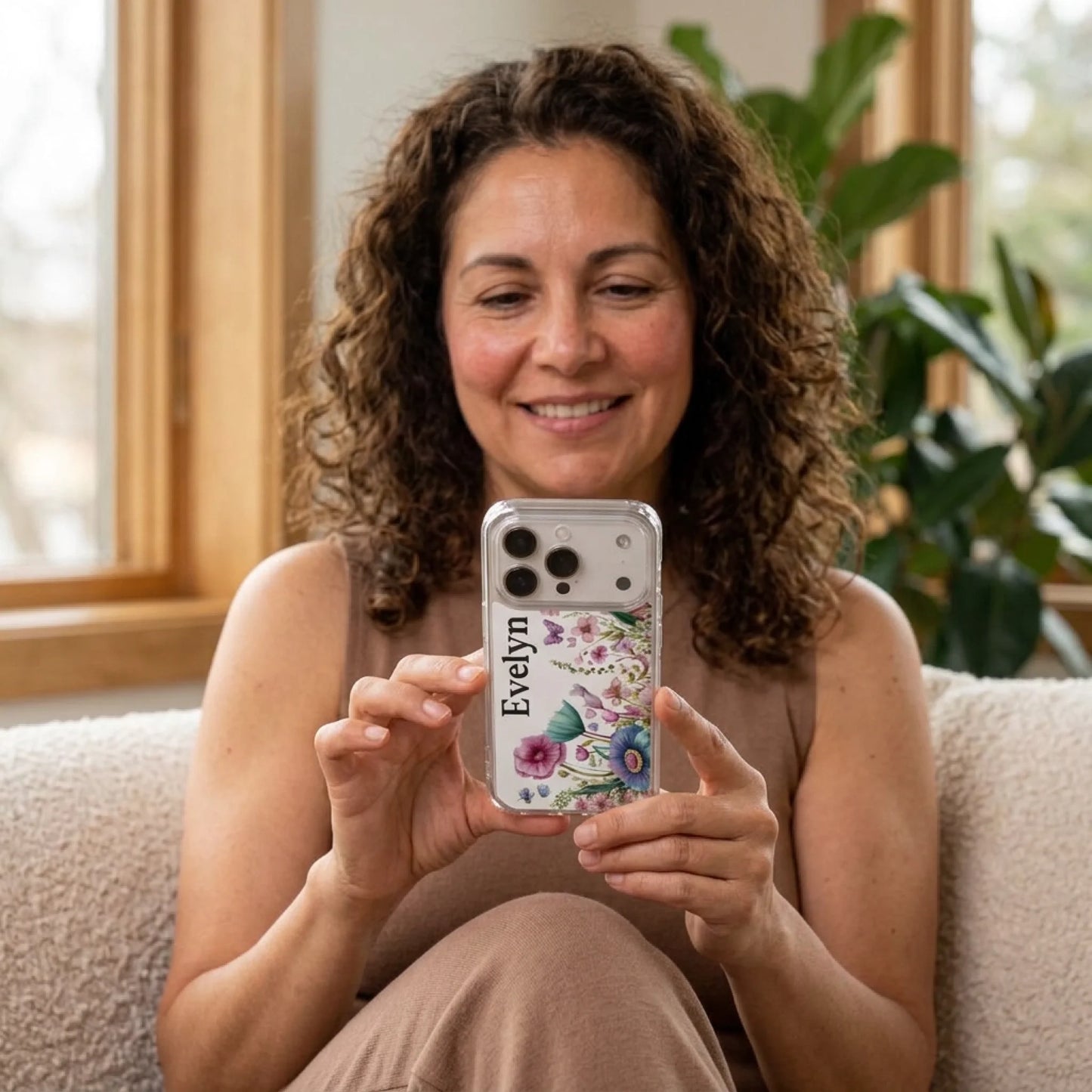 Printify Flower iPhone Clear Case 7