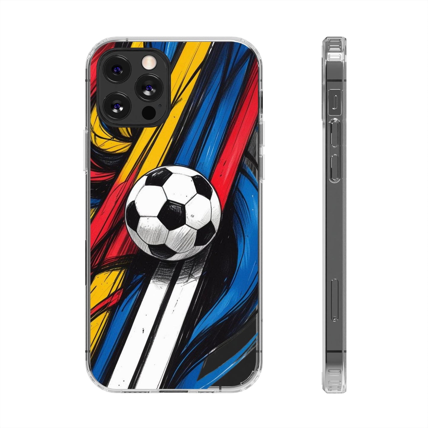Impact-Resistant Case iPhone Case Soccer Lovers Fun Soccer Ball Pattern Cool Sport Design