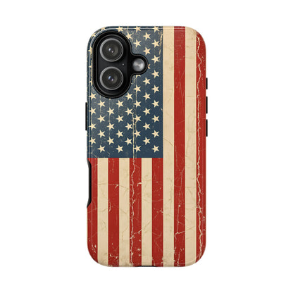 Vintage American Flag Phone Case — Patriotic Tough Case
