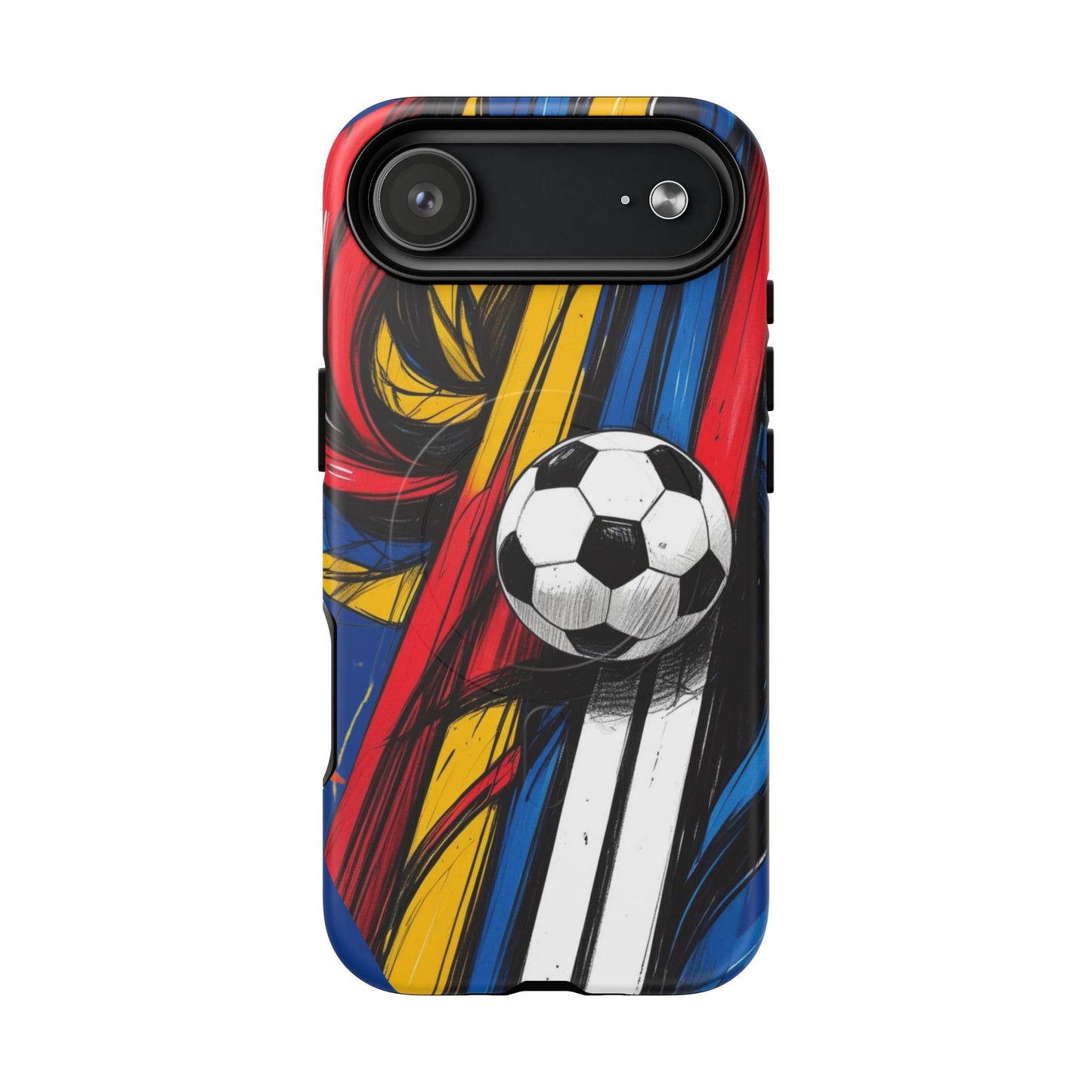 Tough Magnetic Case For iPhone Fun Soccer Ball Pattern Design for Soccer Lovers
