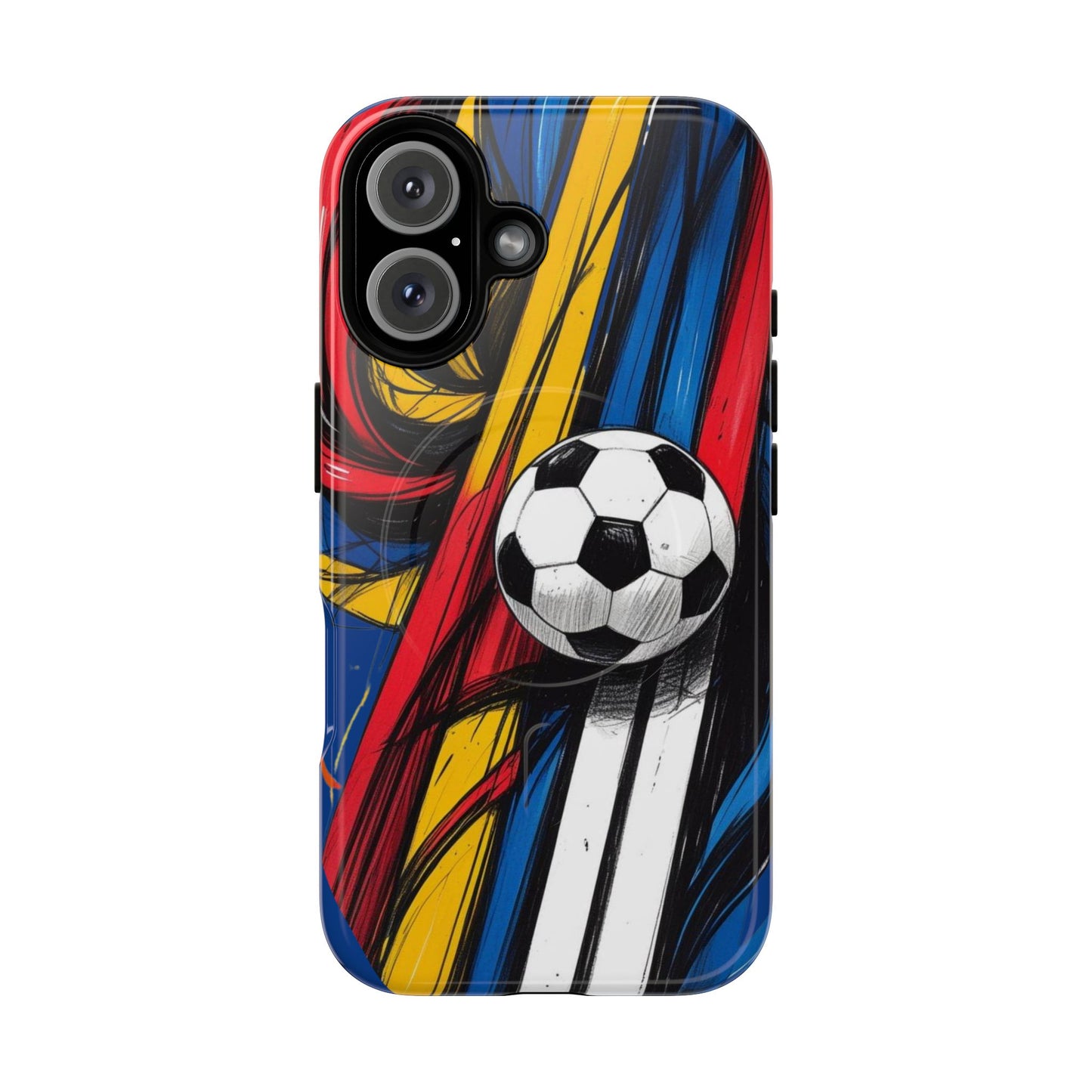 Tough Magnetic Case For iPhone Fun Soccer Ball Pattern Design for Soccer Lovers