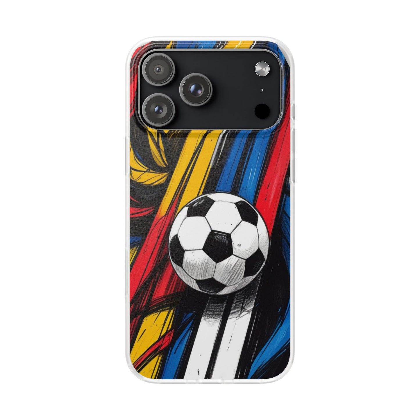 Clear Soccer Flex Case For iPhone