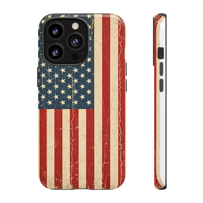 Vintage American Flag Phone Case — Patriotic Tough Case