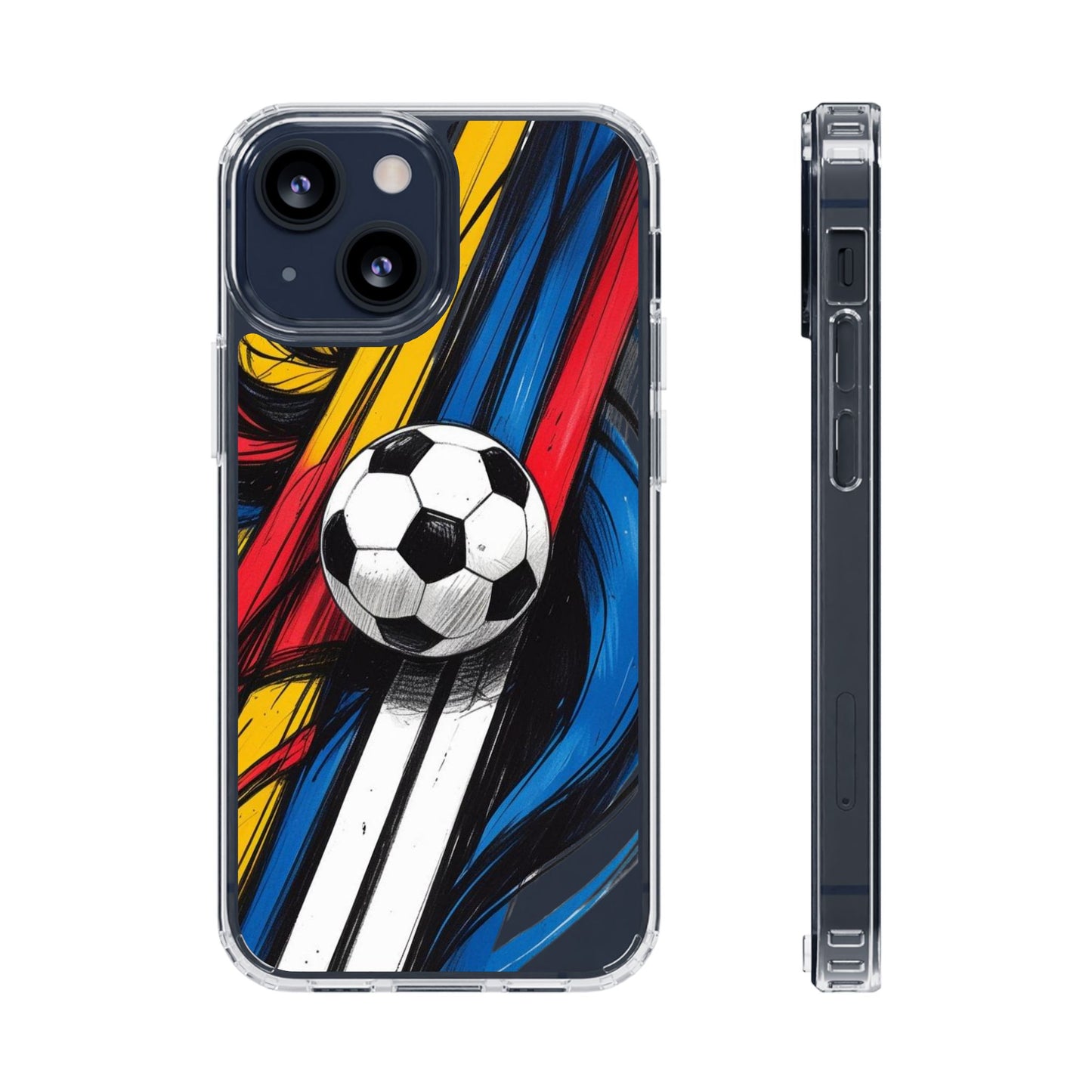 Impact-Resistant Case iPhone Case Soccer Lovers Fun Soccer Ball Pattern Cool Sport Design