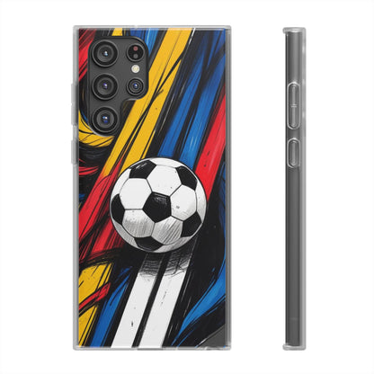 Clear Soccer Flex Case For Samsung Galaxy
