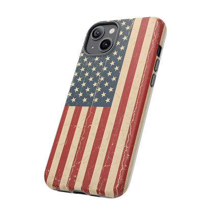 Vintage American Flag Phone Case — Patriotic Tough Case