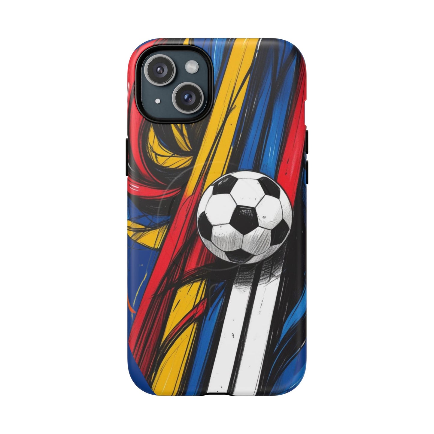 Tough Magnetic Case For iPhone Fun Soccer Ball Pattern Design for Soccer Lovers