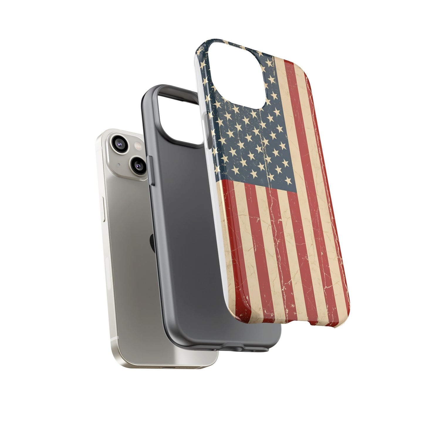 Vintage American Flag Phone Case — Patriotic Tough Case