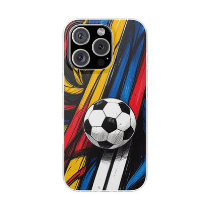 Clear Soccer Flex Case For iPhone