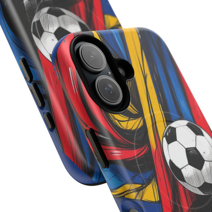 Tough Magnetic Case For iPhone Fun Soccer Ball Pattern Design for Soccer Lovers