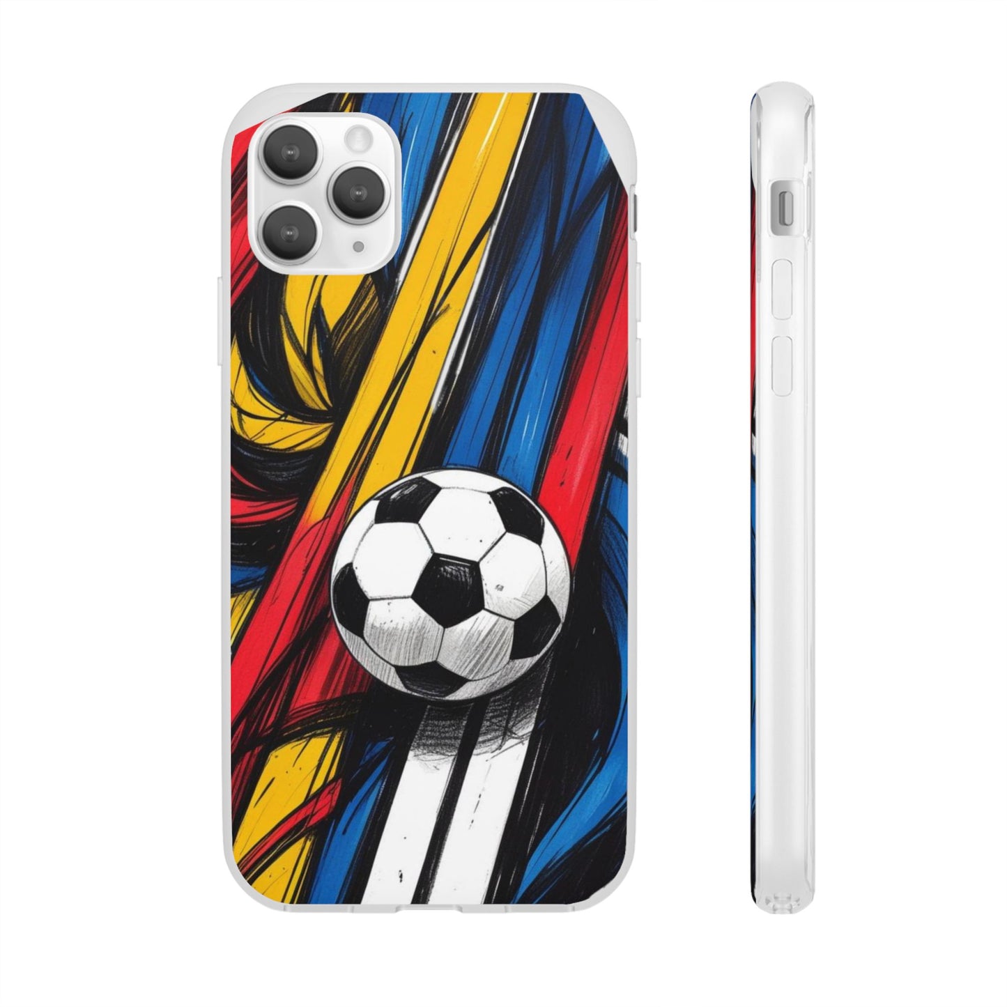 Clear Soccer Flex Case For iPhone