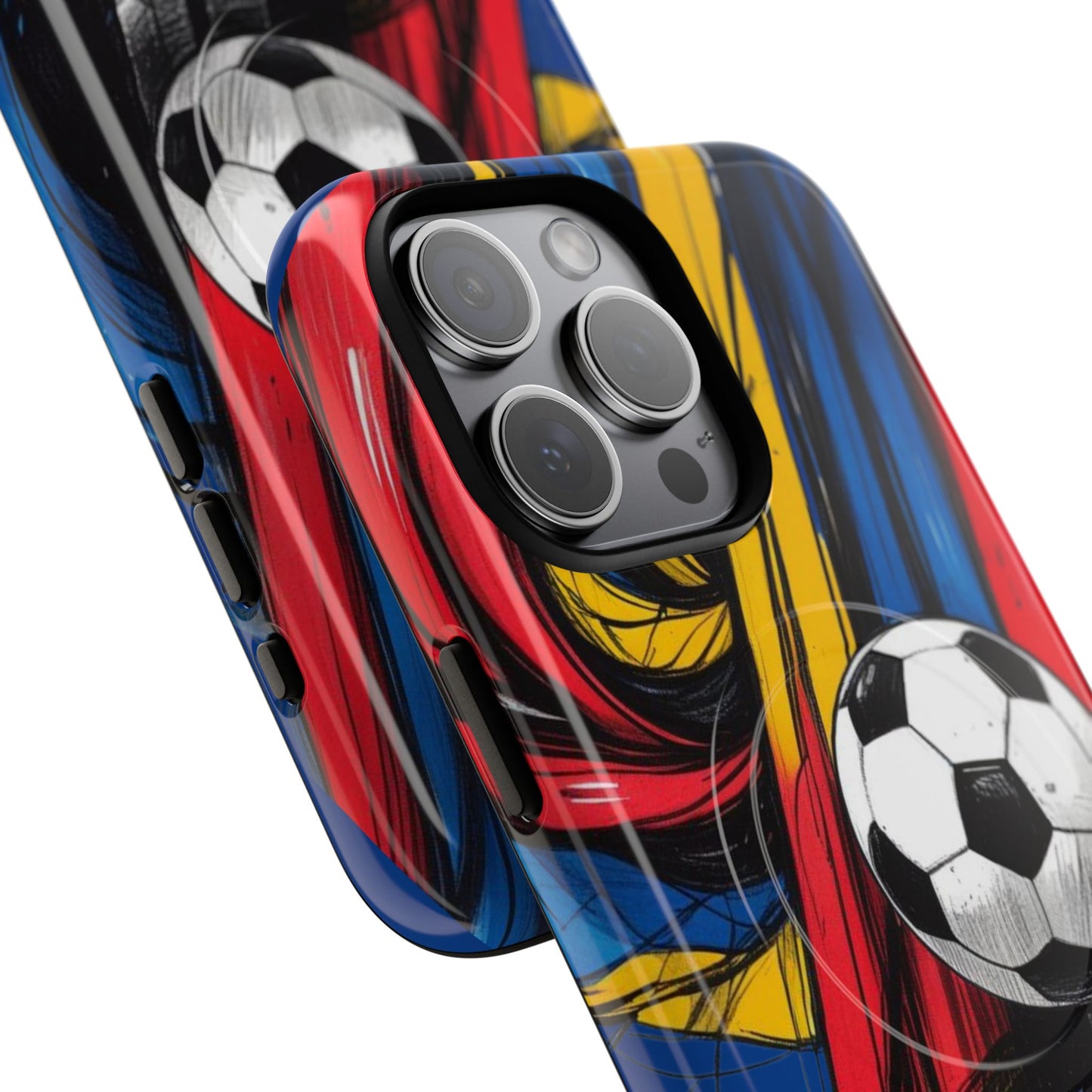 Tough Magnetic Case For iPhone Fun Soccer Ball Pattern Design for Soccer Lovers