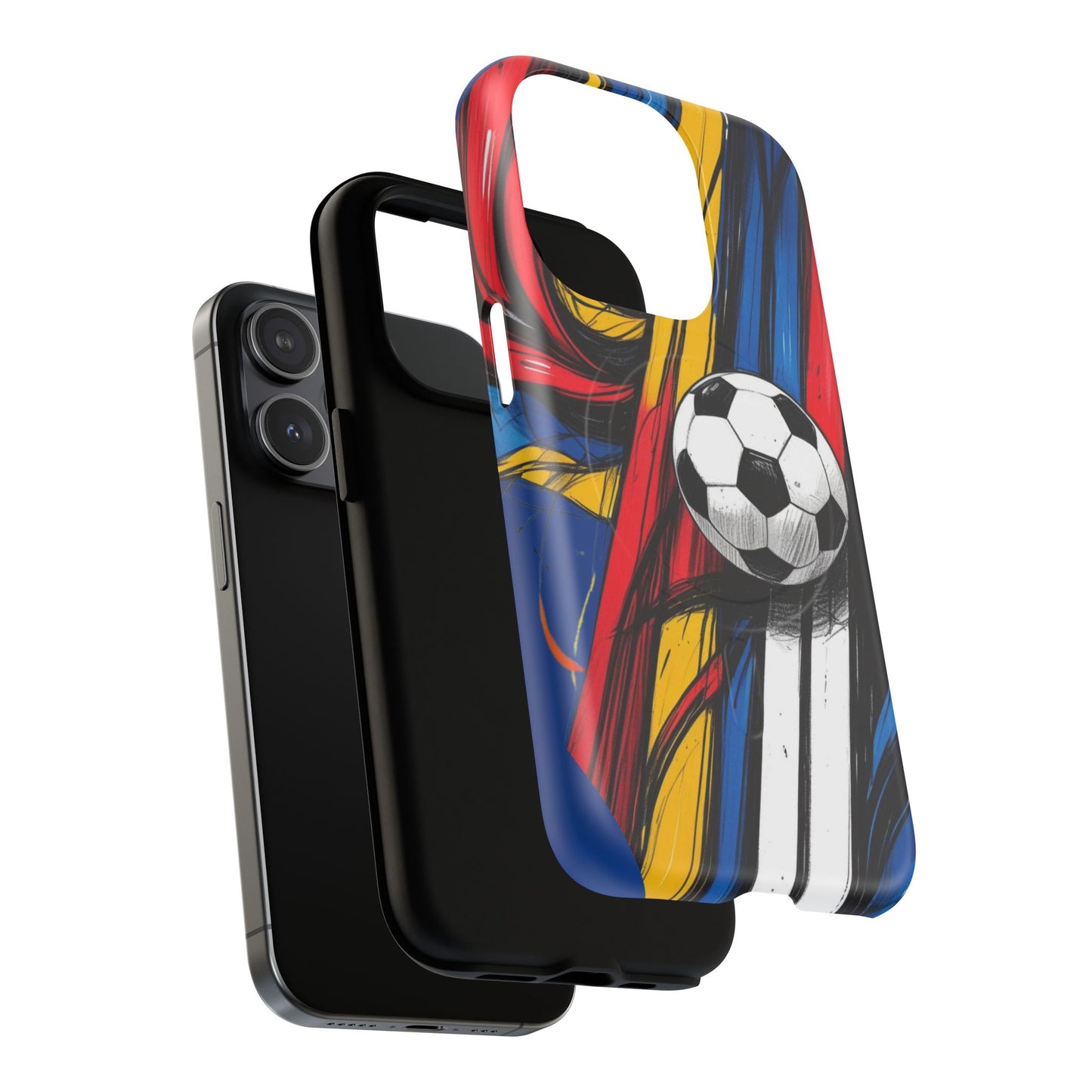 Tough Magnetic Case For iPhone Fun Soccer Ball Pattern Design for Soccer Lovers