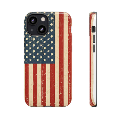 Vintage American Flag Phone Case — Patriotic Tough Case