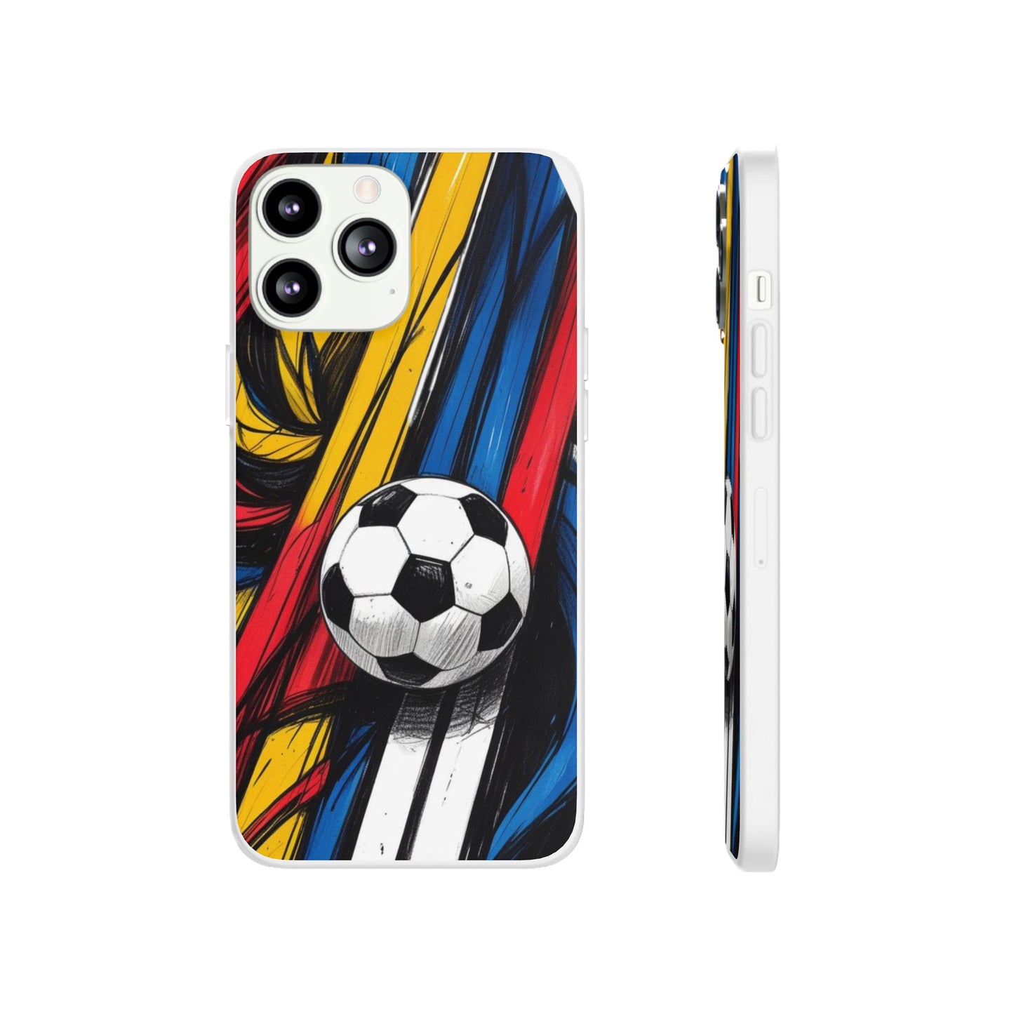 Clear Soccer Flex Case For iPhone
