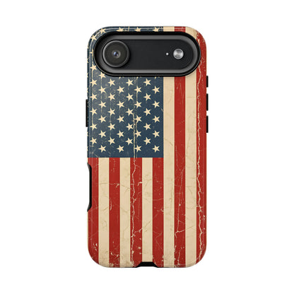 Vintage American Flag Phone Case — Patriotic Tough Case