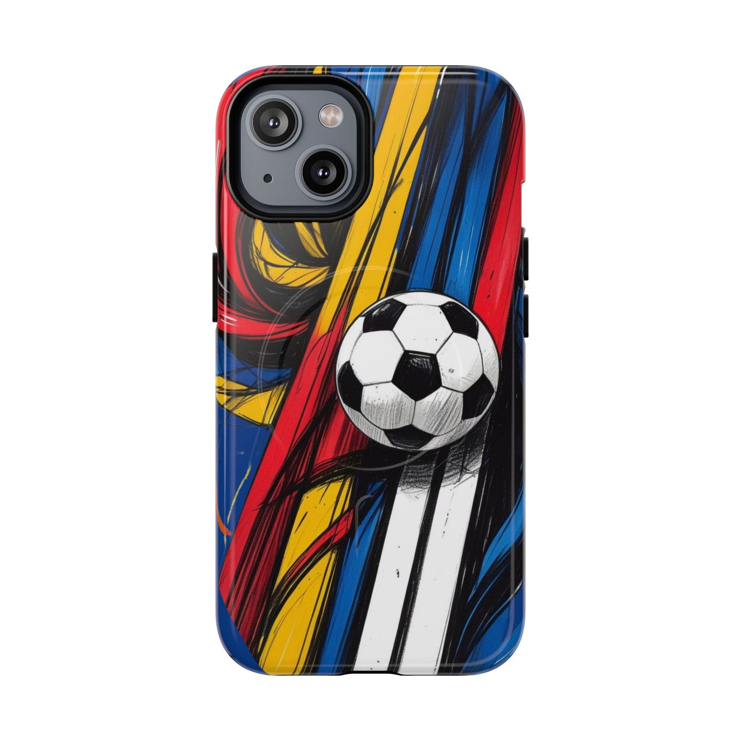 Tough Magnetic Case For iPhone Fun Soccer Ball Pattern Design for Soccer Lovers